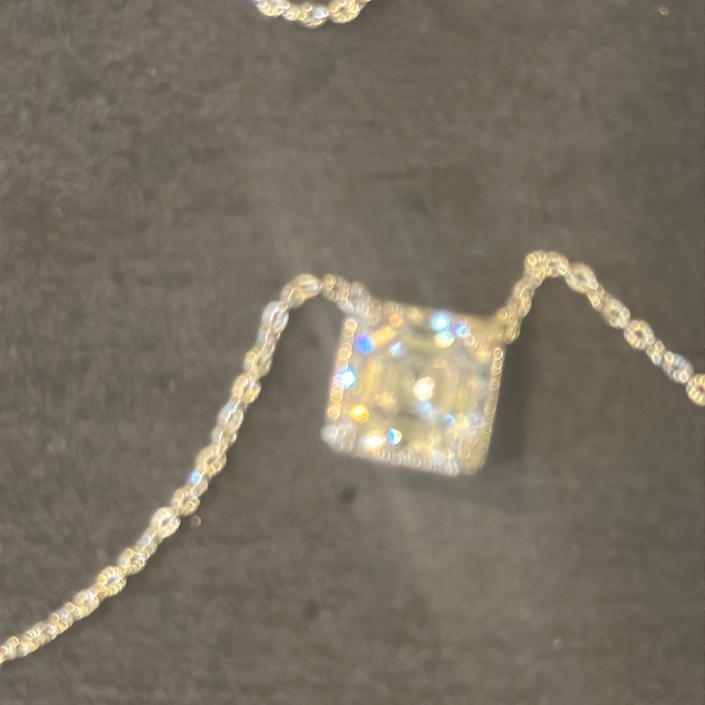 Judith Ripka 925 Necklace with Square Pendant - Picture 3 of 17